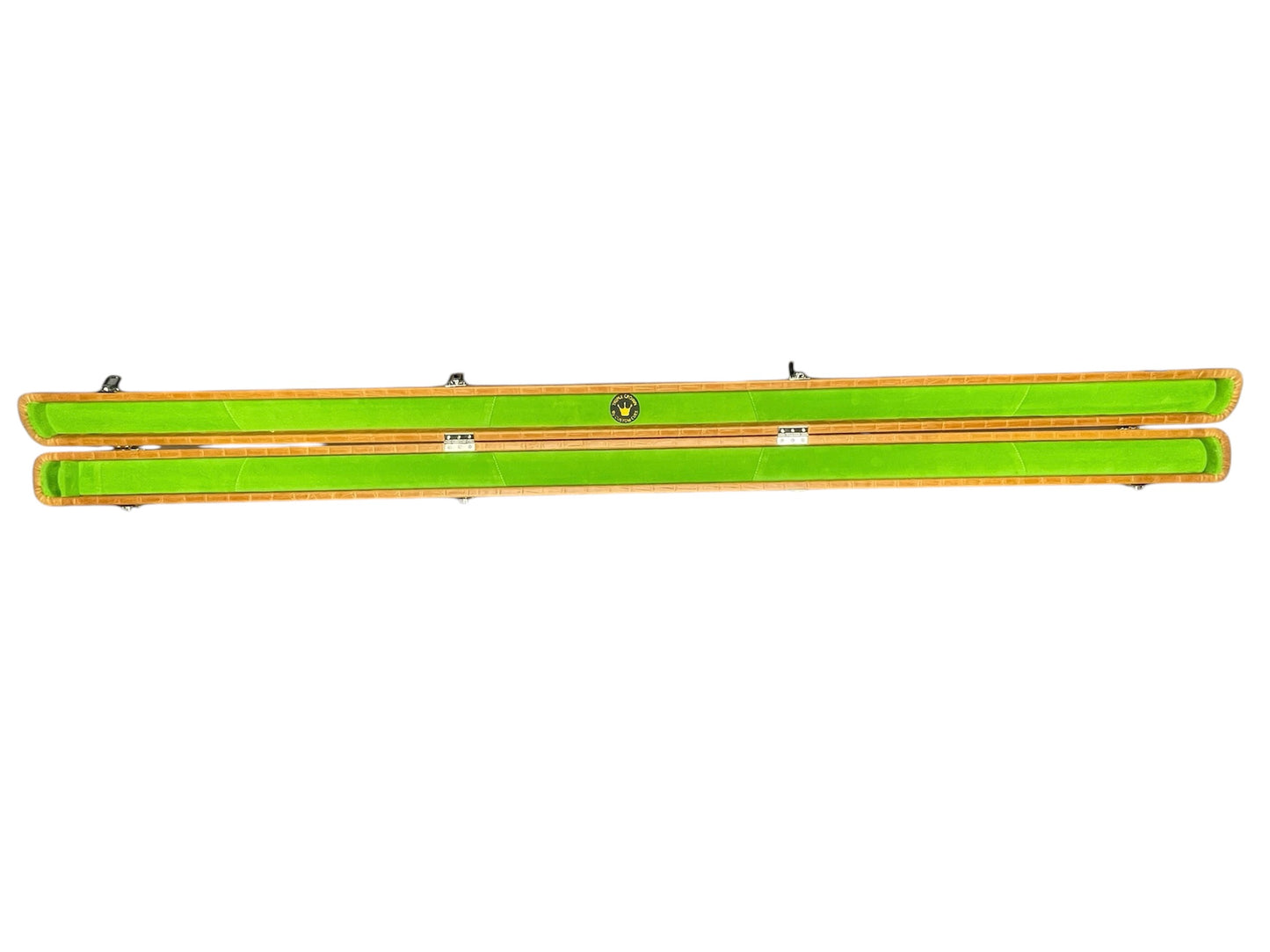 Triple Crown Croc Belly Style Dark Orange With Lime Green Interior (Double Without Divider)
