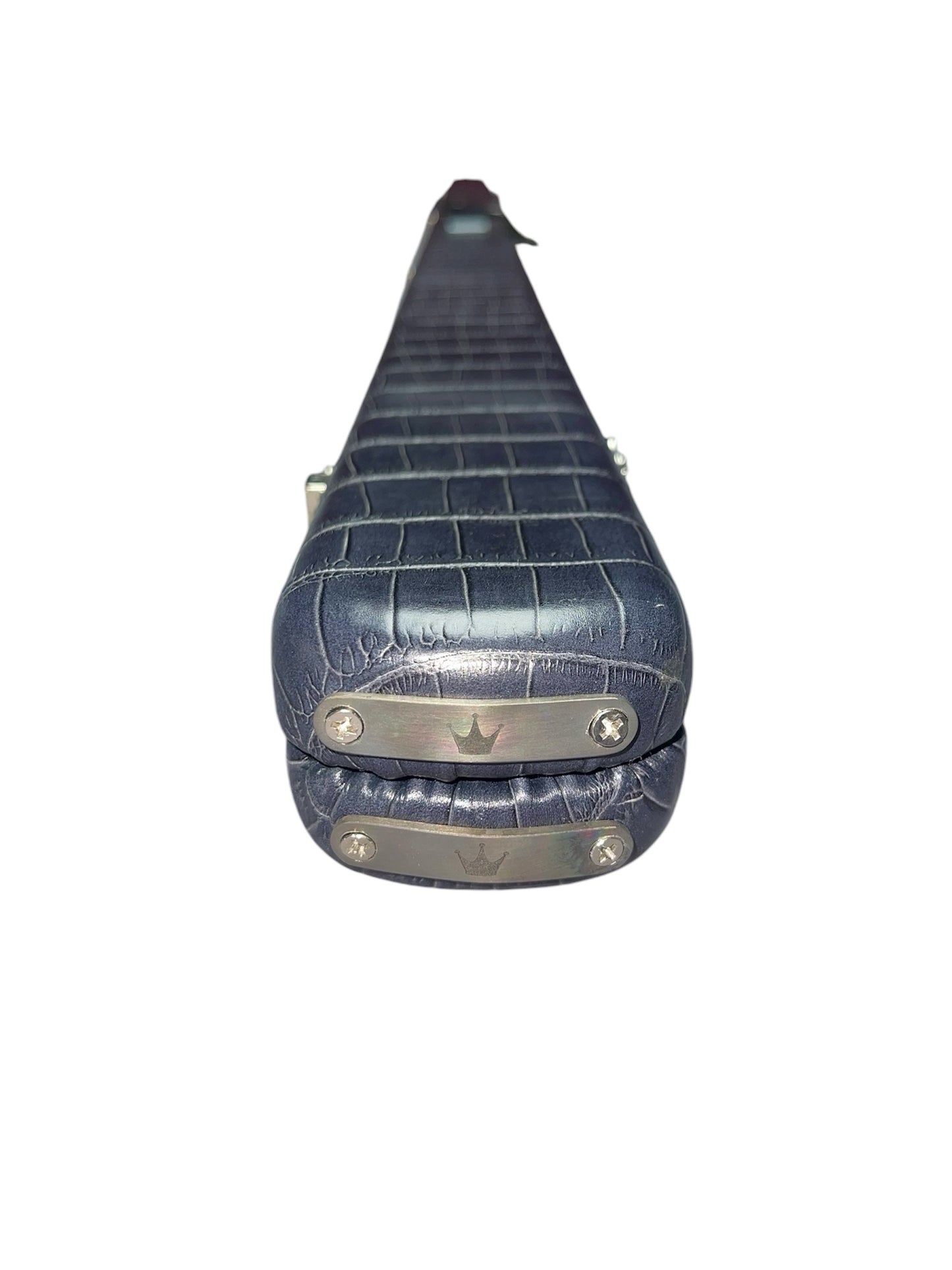 Triple Crown Croc Belly Style Navy With Blue Interior (Double Without Divider)