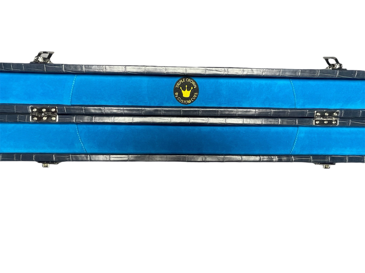 Triple Crown Croc Belly Style Navy With Blue Interior (Double Without Divider)